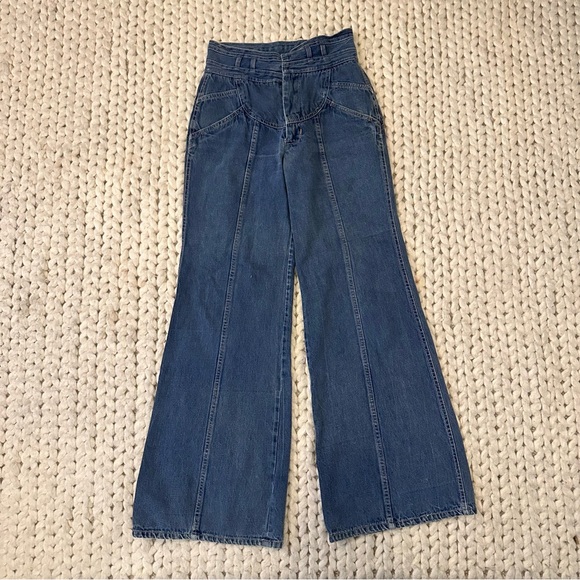 Rare Vintage 70’s N’EST-CE PAS? Jeans Hi-Rise Bell Bottoms Denim size 11/12 - Picture 11 of 16